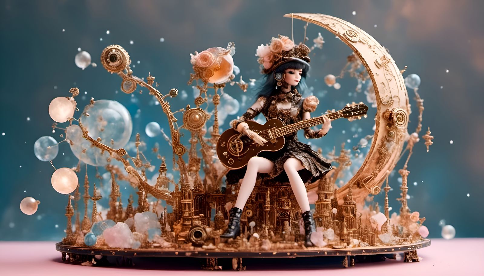 Nymphe sur son char de Lune