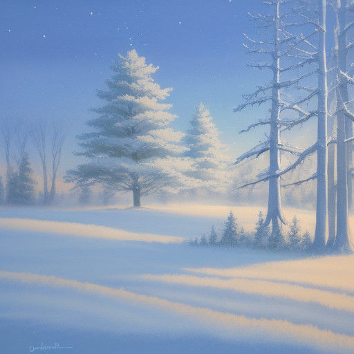 Majestic Christmas Tree in a Snowy Meadow