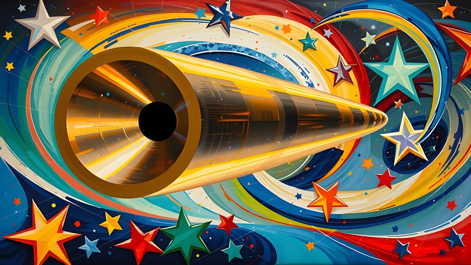 Resplendent Metallic Vortex in Cosmic Abstraction