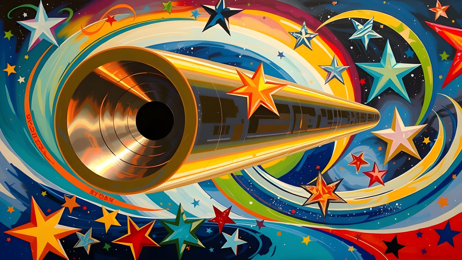 Resplendent Metallic Vortex: A Stunning Celestial Maelstrom