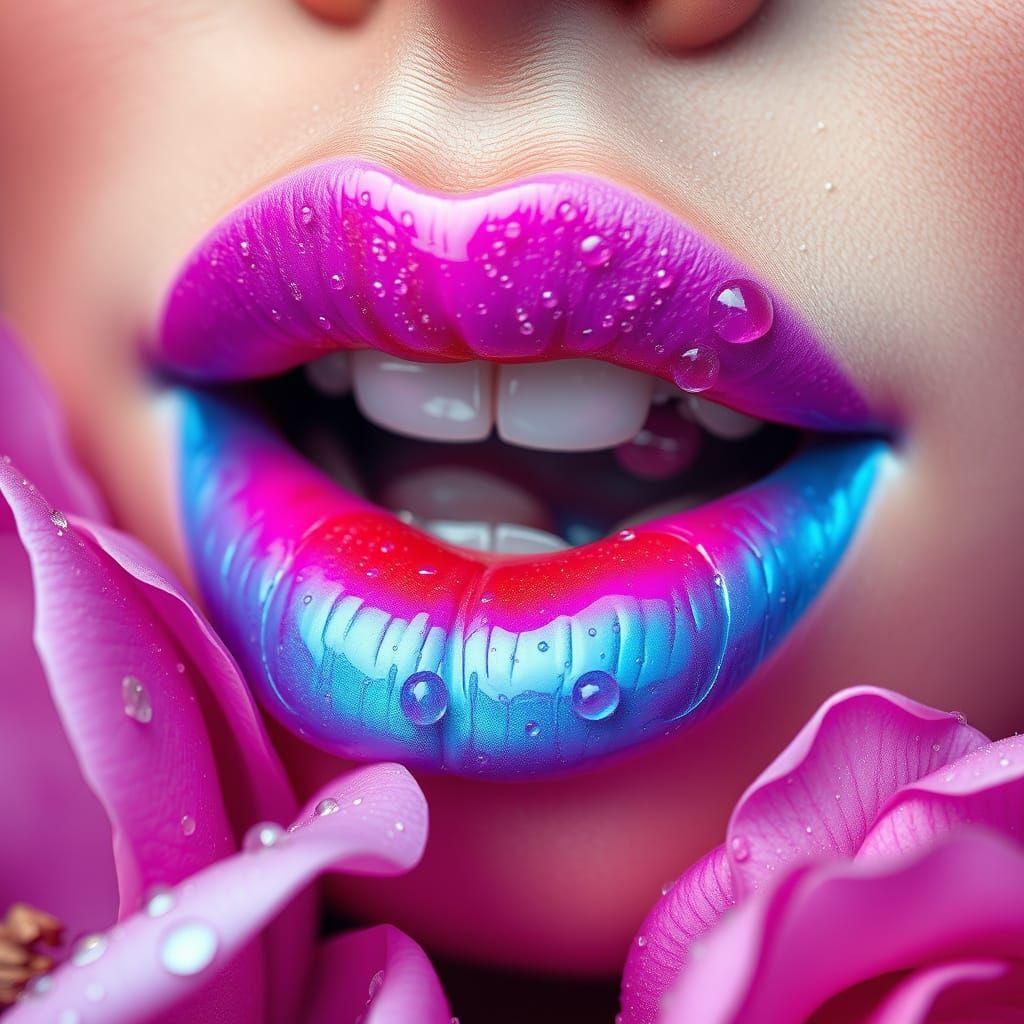 Glossy Lips with Cosmic Candy Colors