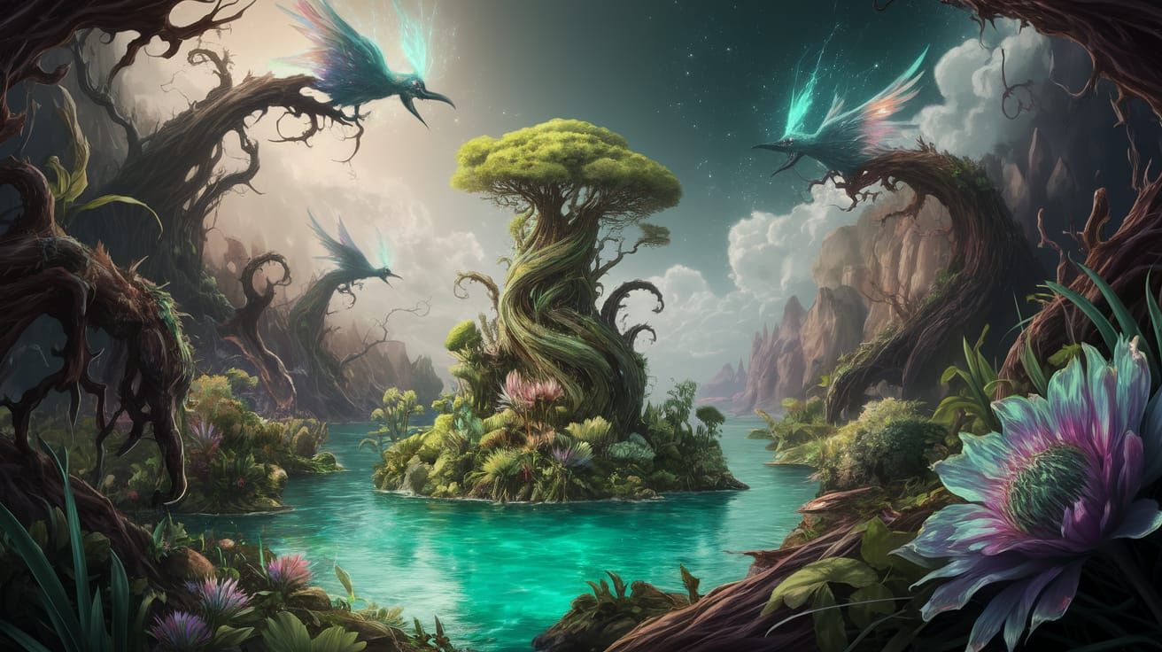 Surreal Oasis in Dali-Inspired Dreamscapes