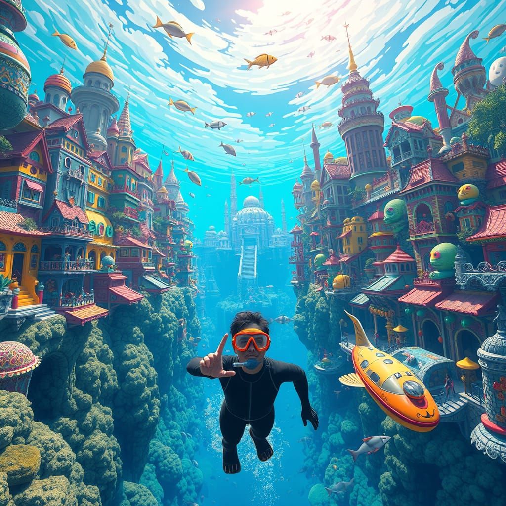 Underwater City Inspired by Studio Ghibli
