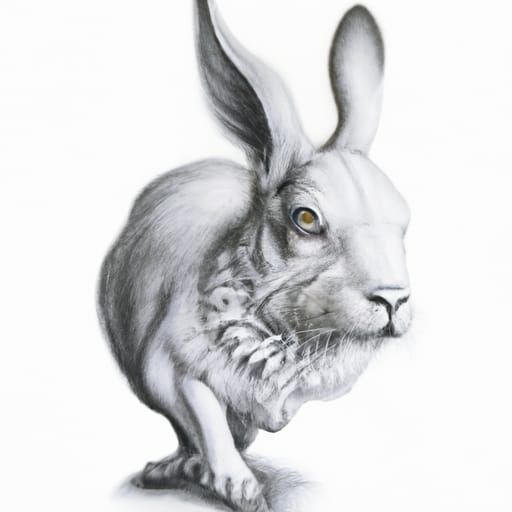 Hyperrealistic White Rabbit from Alice in Wonderland