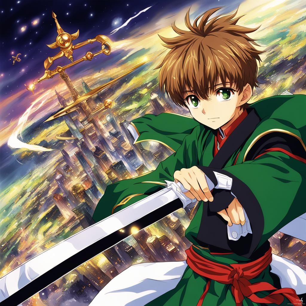 Syaoran Li Anime Key Visual Manga Style