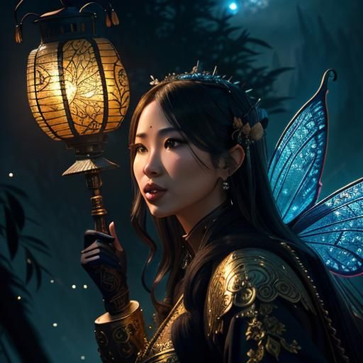 Fantasy Lantern with Fairy Lights in 3D