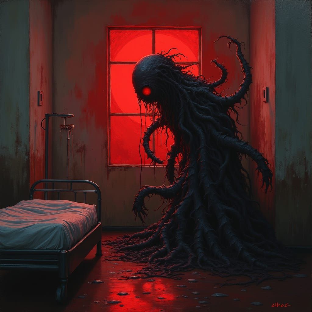 Eldritch Horror Emerges from Hospital Shadows in Dark, Red M...
