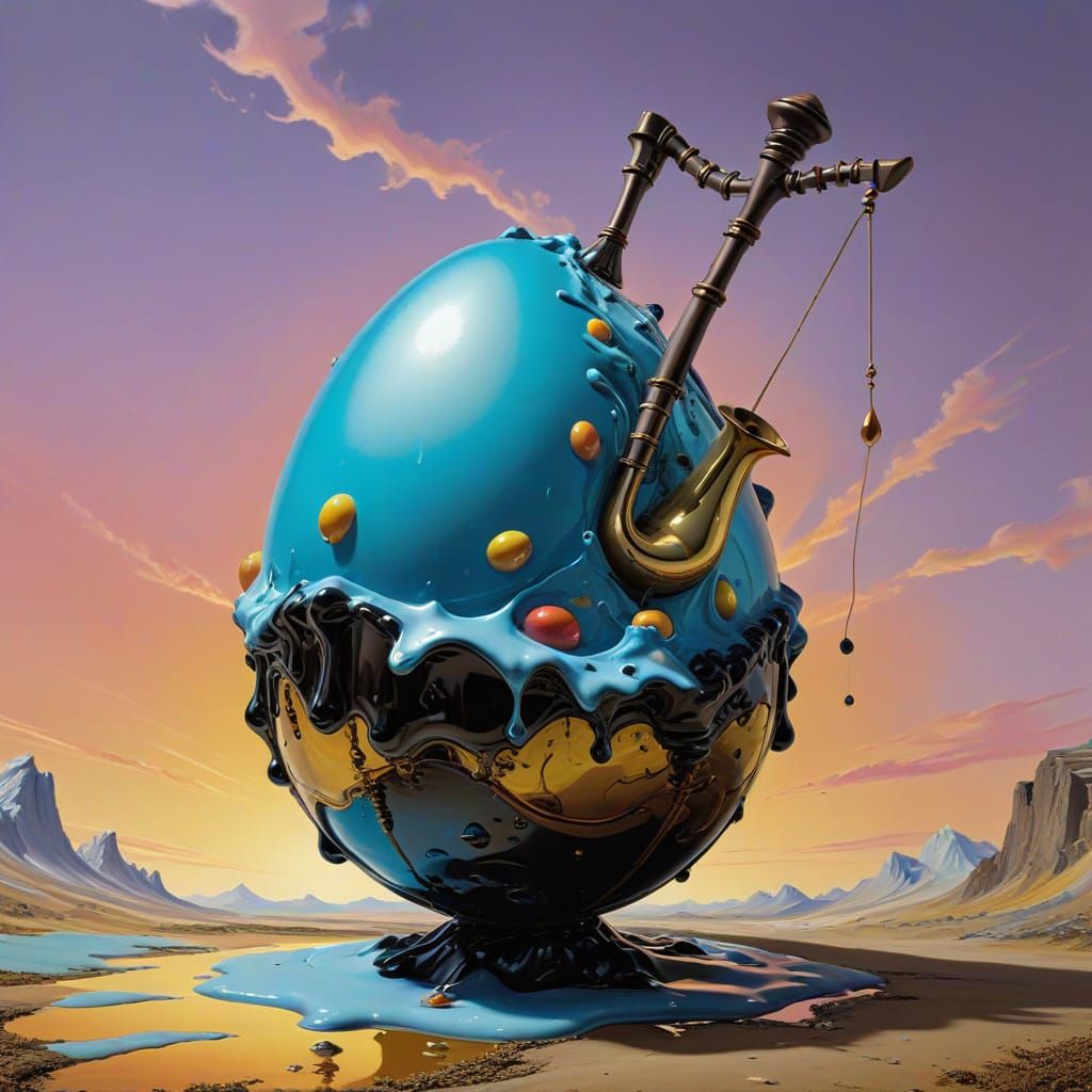 Surreal Easter Egg Bagpipe Masterpiece