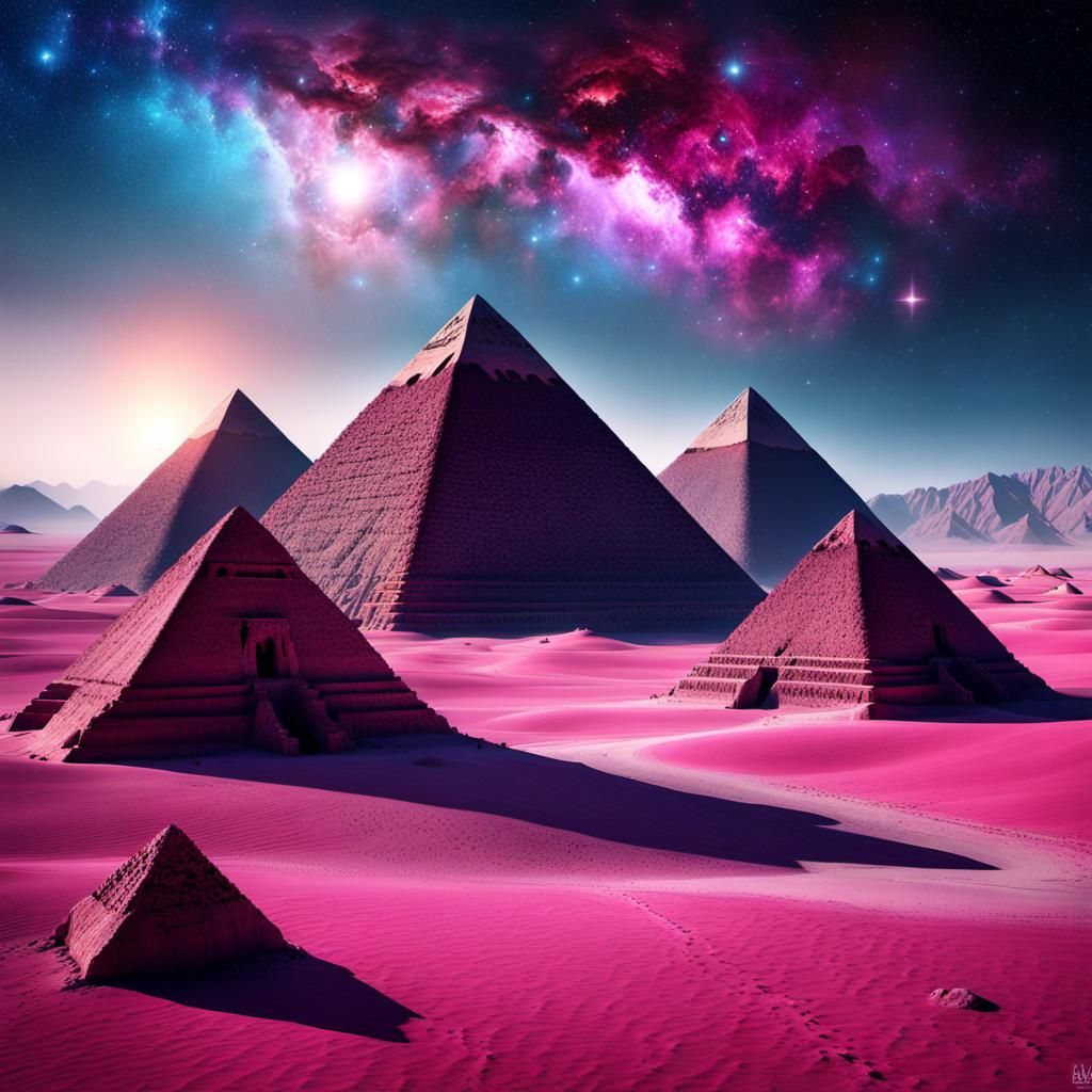 The pyramids fantasy landscape