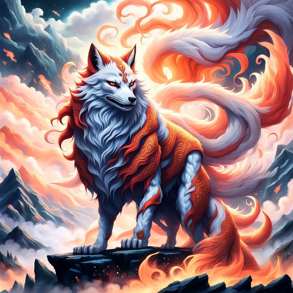 Surreal Kitsune Warlord on Misty Peak