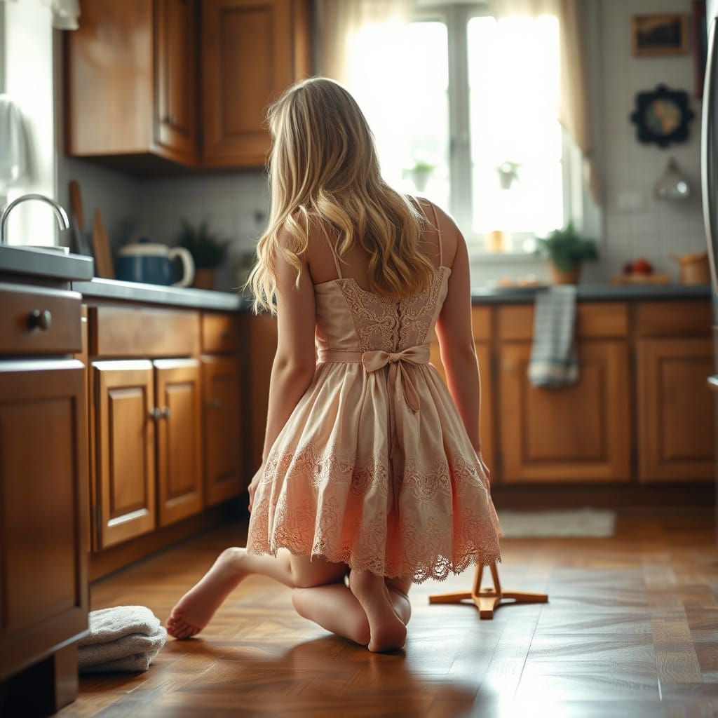 Masculine Gentleman in Vintage Lace Frock