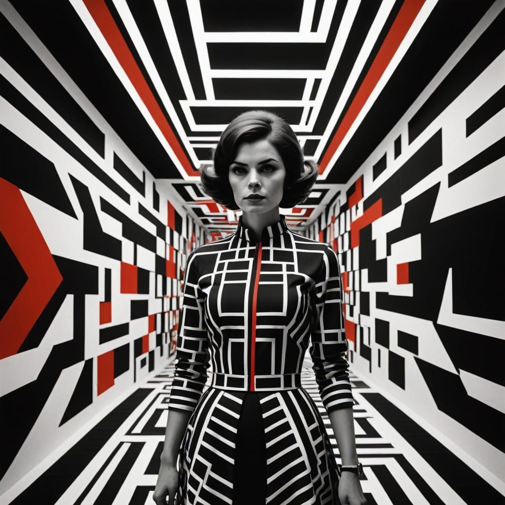 Op art  woman