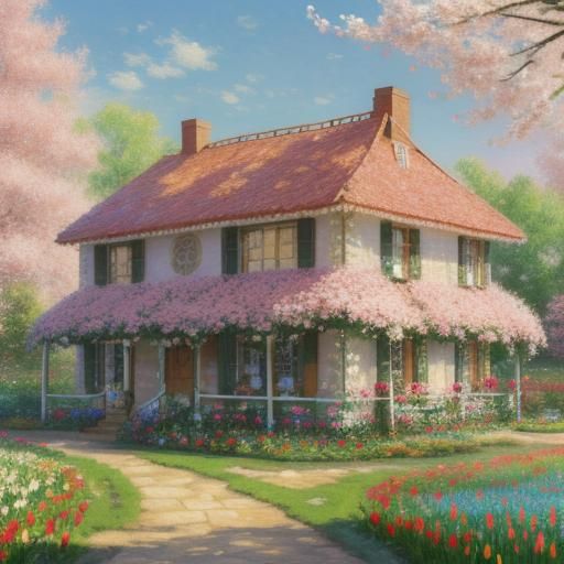 Idyllic Flower Farm: Impressionistic Native House