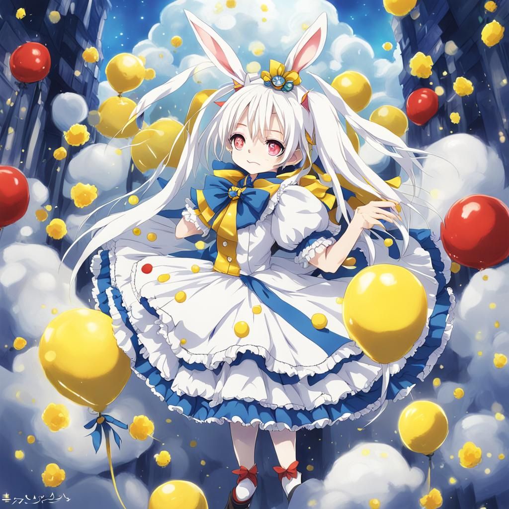 White Rabbit in Anime Key Visual Style