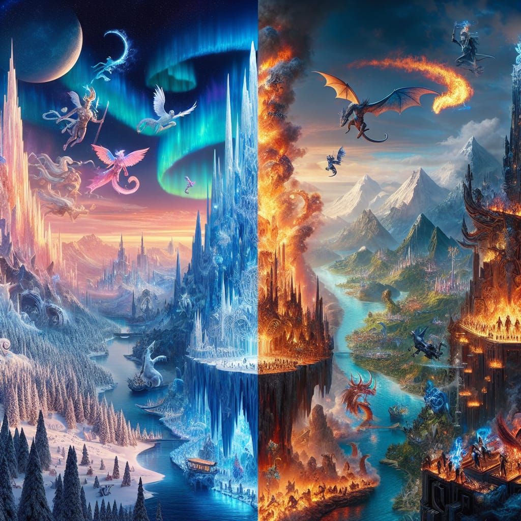 Fantastical Winter Island: A Digital Matte Painting