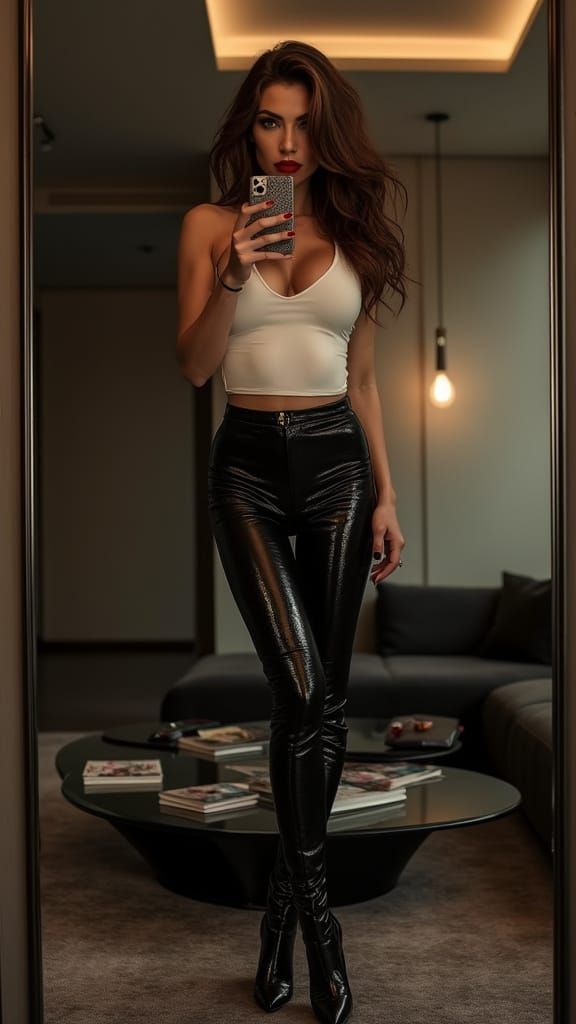 Sultry Femme Fatale Captured in Hyper-Realistic Portrait