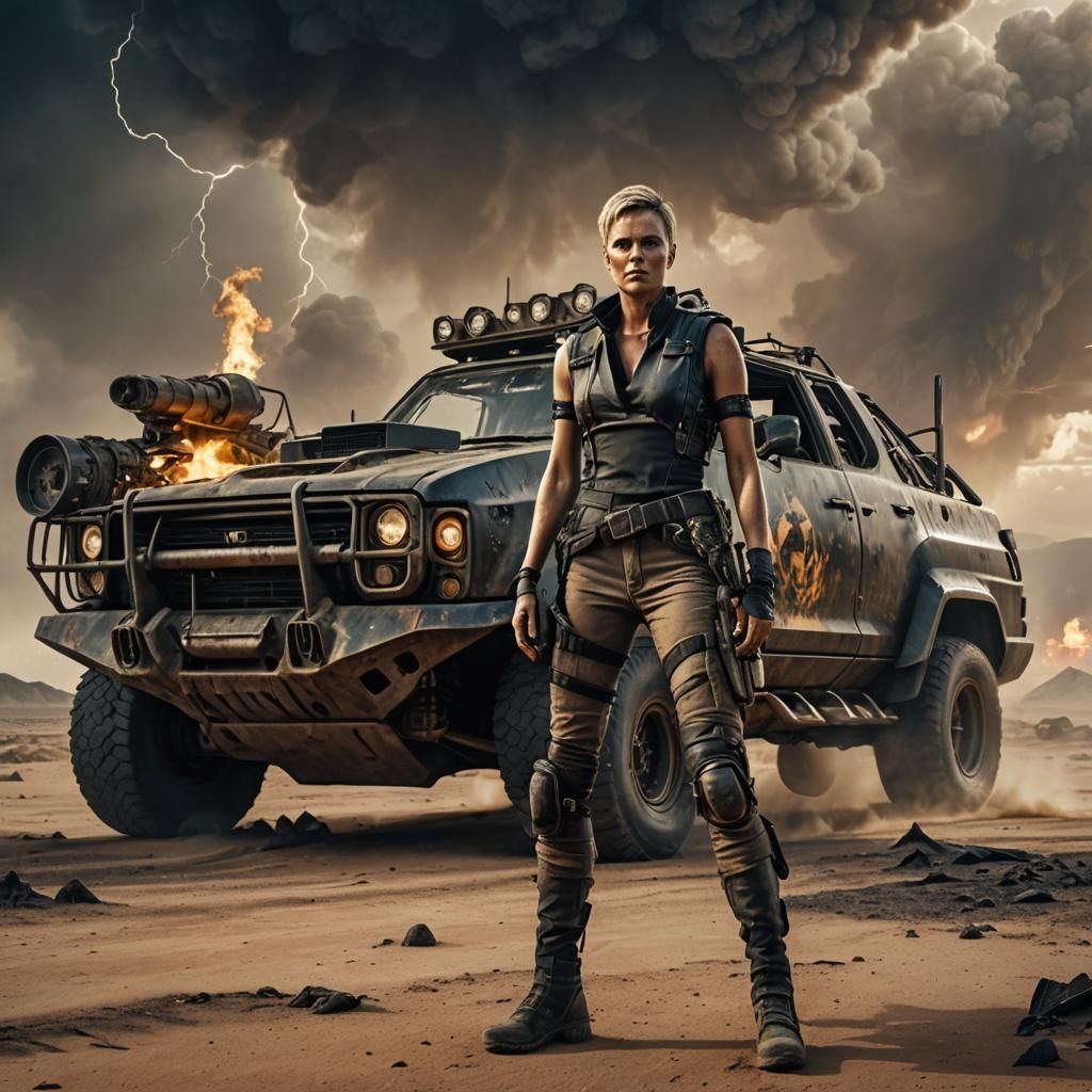 Furiosa in Arid Desert: A Matte Painting