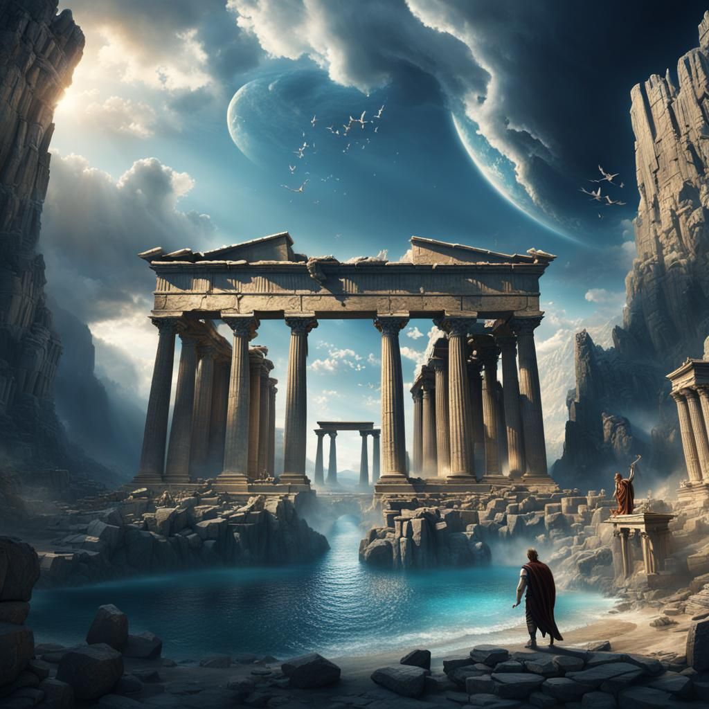 Epic Greek Mythology Digital Matte Painting