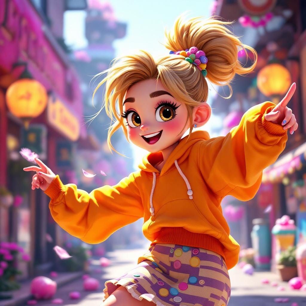 Pixar-Style Character with Expressive Features