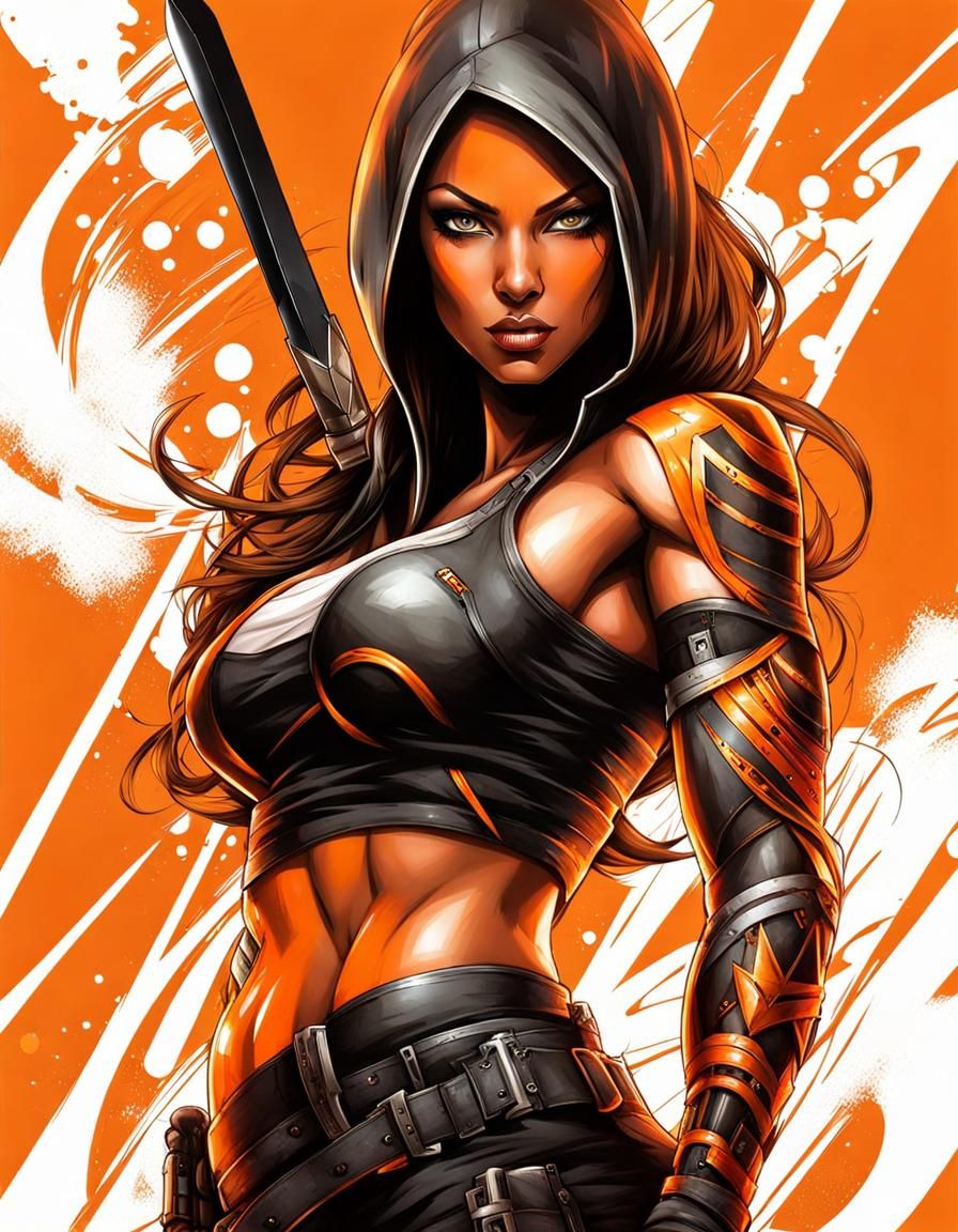 Orange female assassin