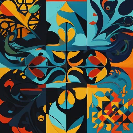 Bauhaus Lotus and Lily Digital Art