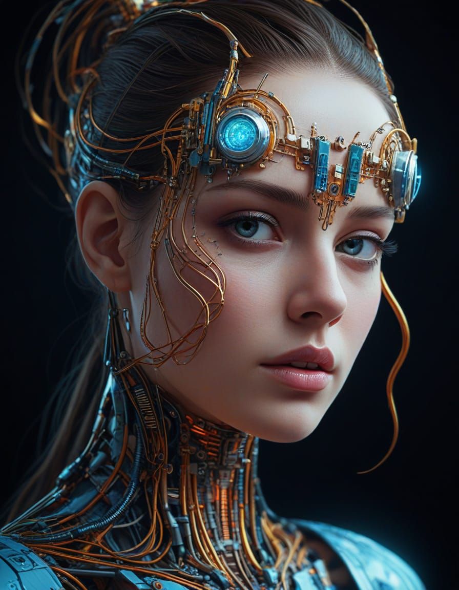 AI Portrait in Surreal Digital Painting Style