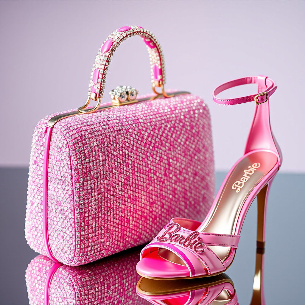 Barbie Pink Evening Bag and Sandals