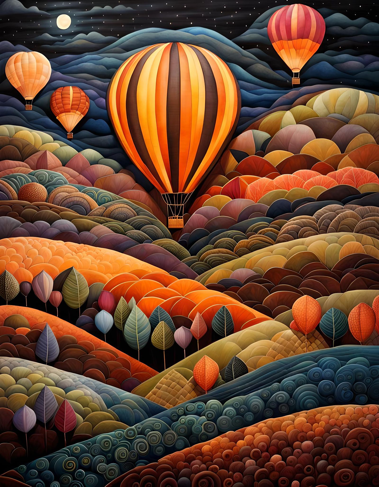 Mother-ship Balloon Soars Through Night Sky