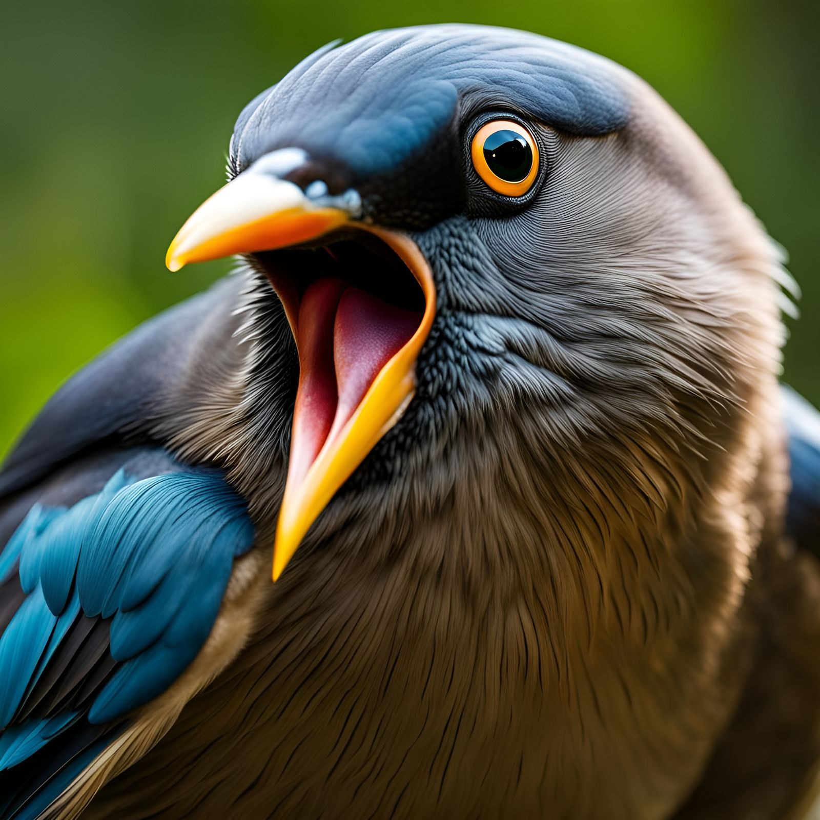 Giant Songbird: Hyperdetailed Macro Photograph
