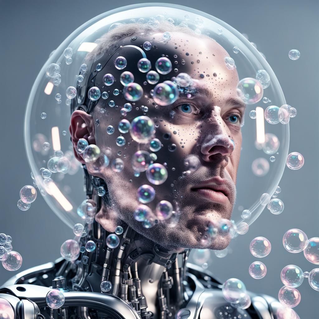 Bubble Cyborg: Robotics Revealed in Iridescent Skin
