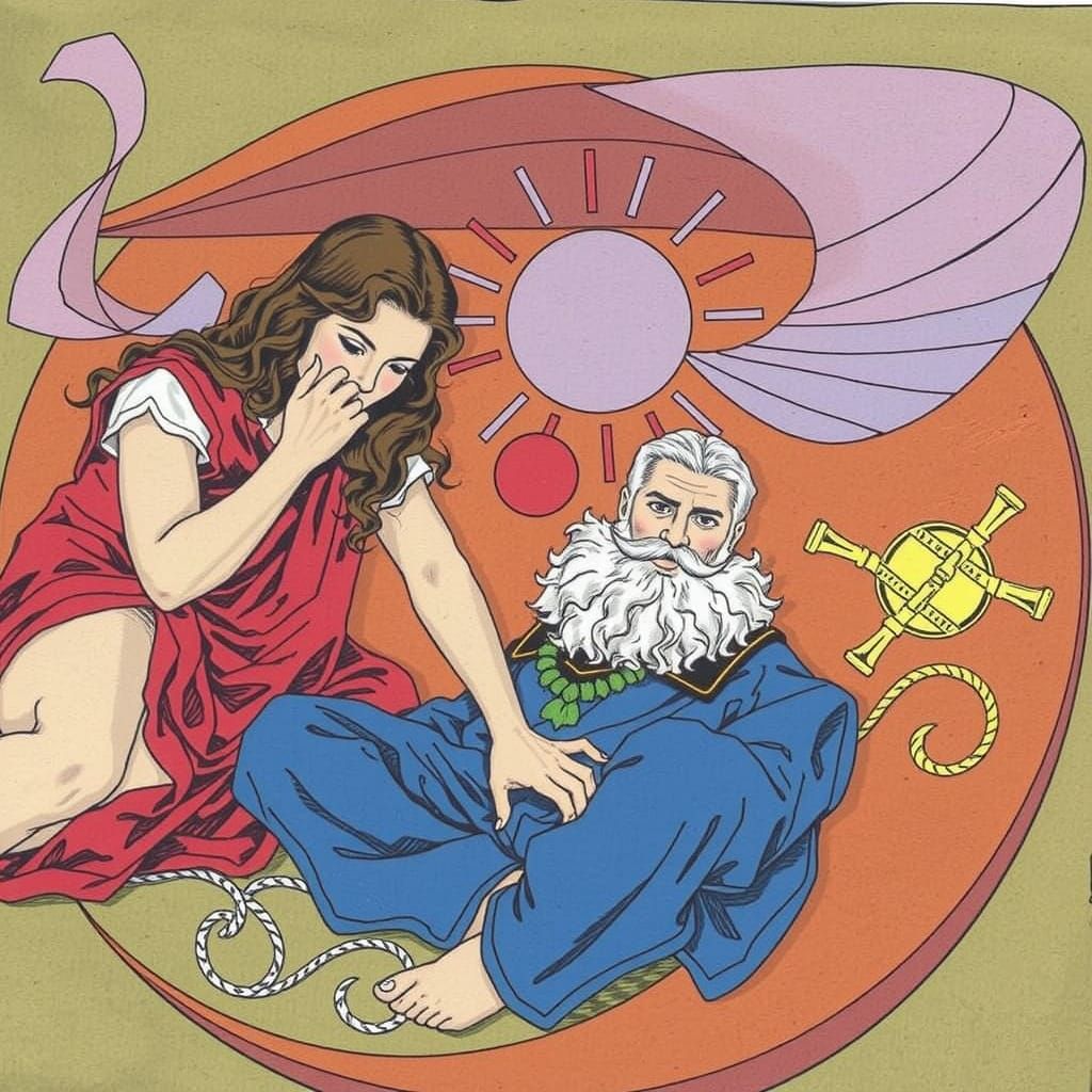 Vibrant Red Abstract Forms Twisting and Swirling