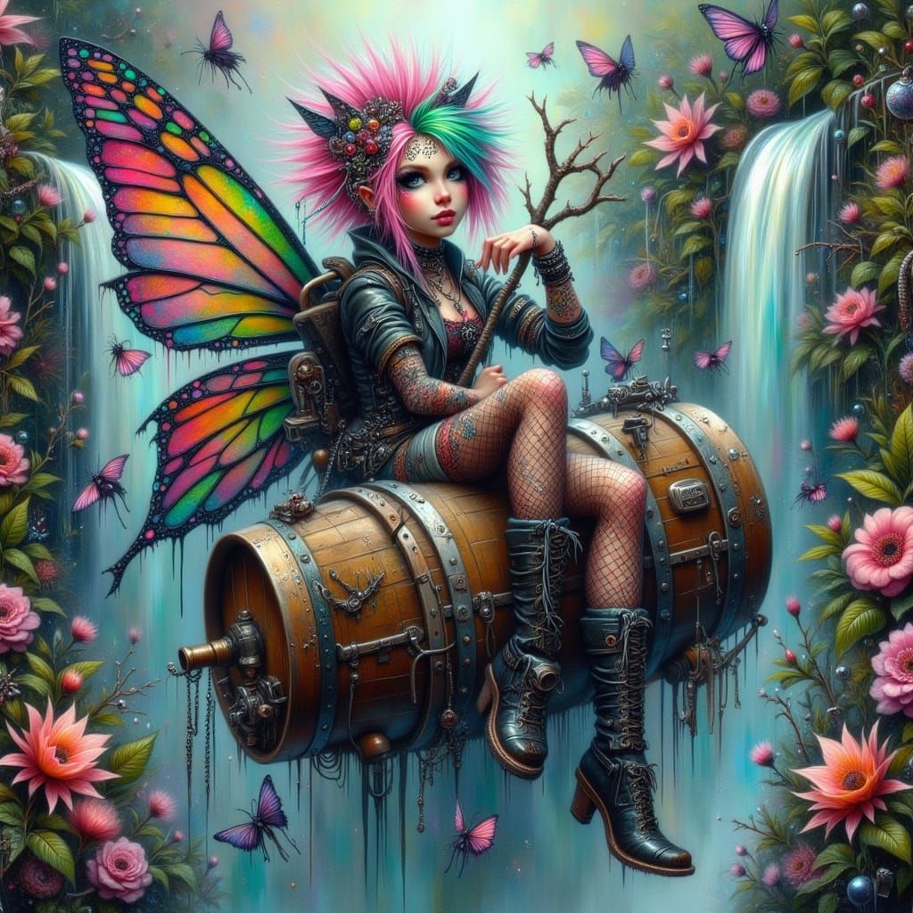 punk fairy waterfall ride