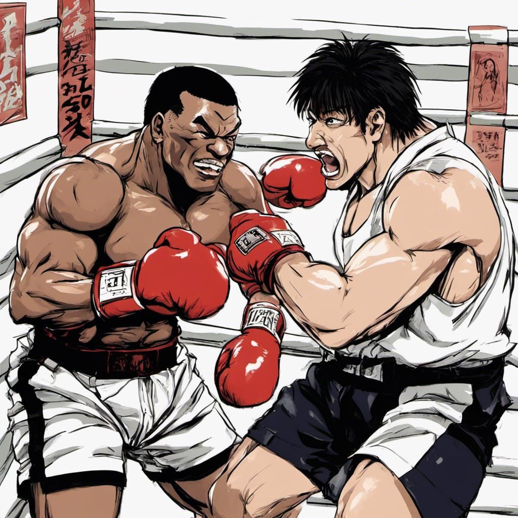 Anime-Style Boxing Match: Hanma vs. Tyson