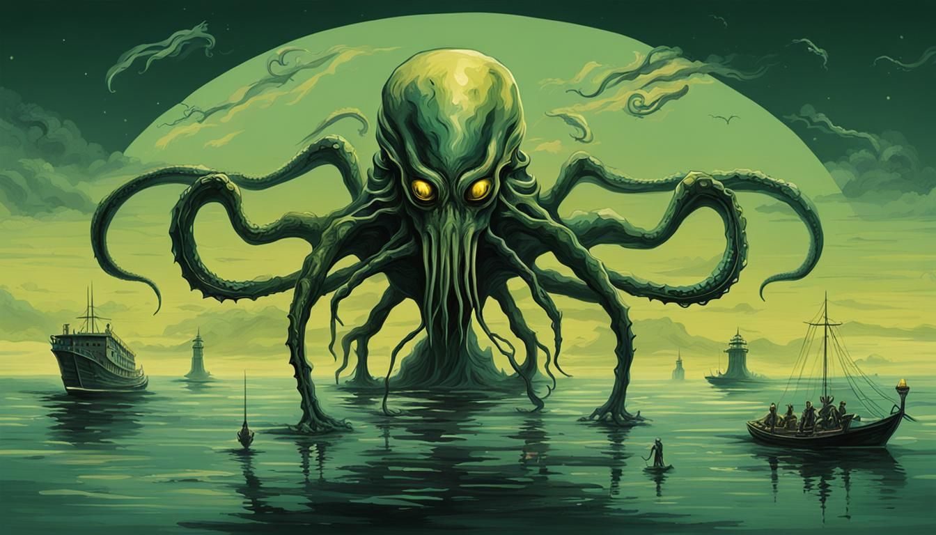 cthulhu xenomorph alien in the style of Salvador Dali