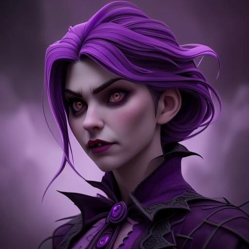 Hyperrealistic Purple Vampire Treat in Sharp Focus