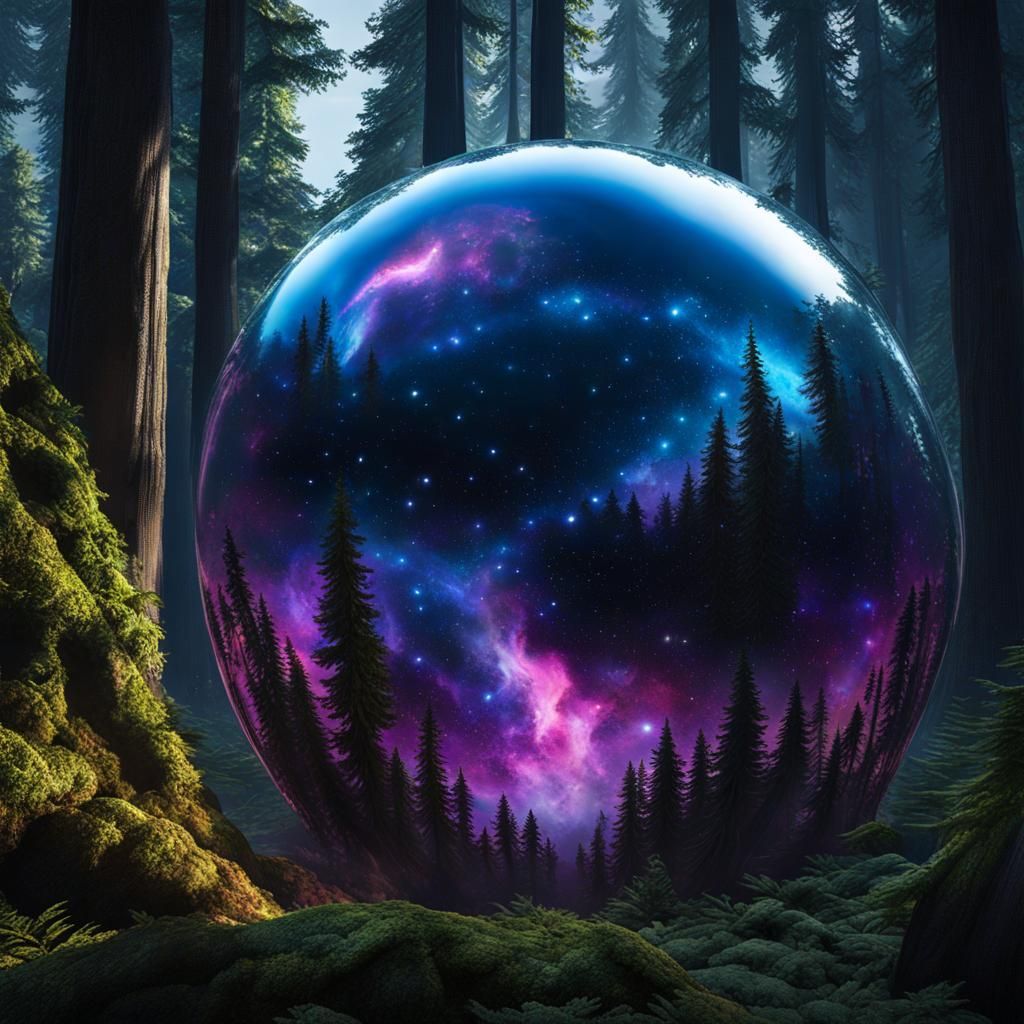 Jeweled Nebula Balloon Animal in Magical Forest