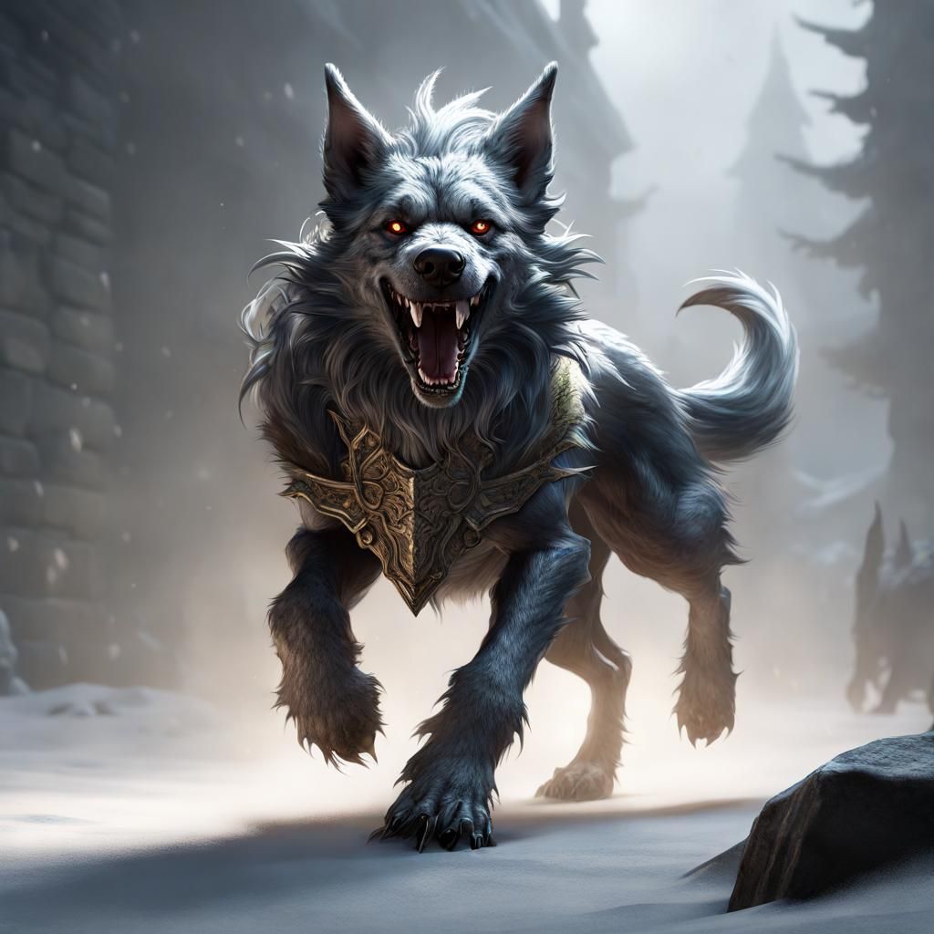 Lost Fenrir Dog: Dark Fantasy Concept Art