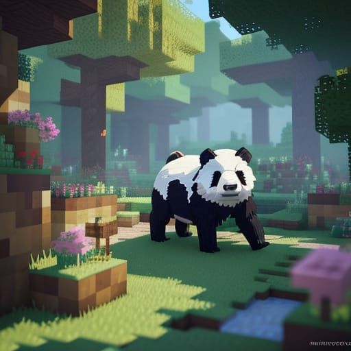 Minecraft Creatures in Vibrant Anime Style