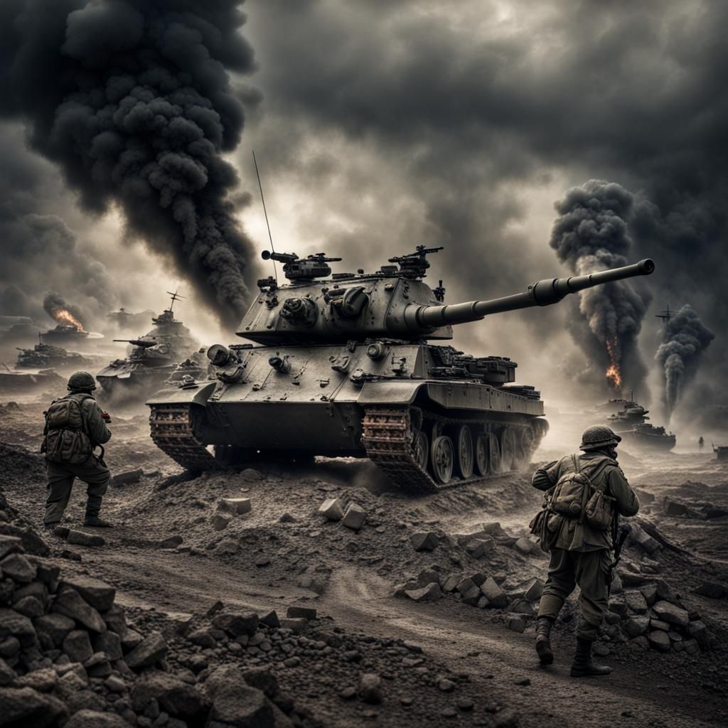 Hyperrealistic War Scene in High Definition