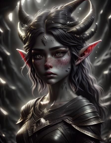 Photorealistic Elf Portrait in 3D Anime Style