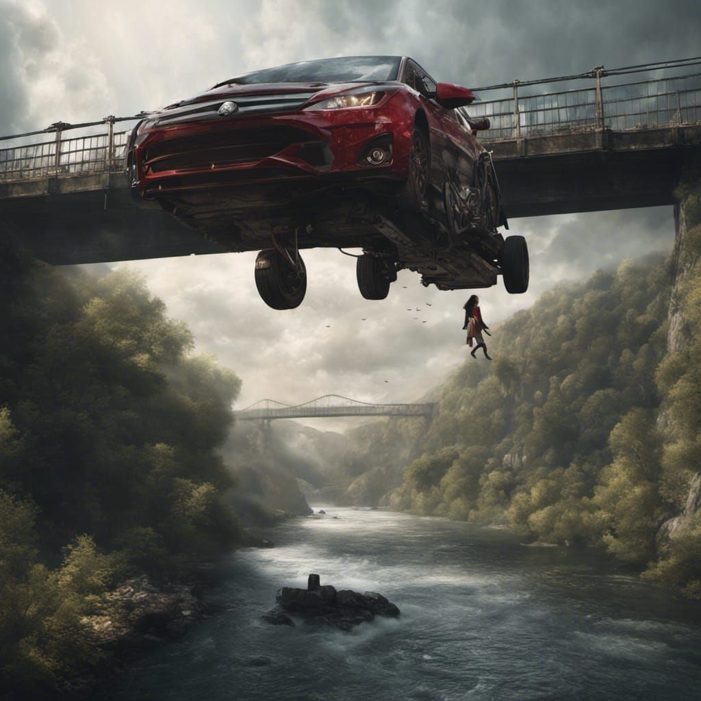 Superhero Car Rescue: Epic Digital Matte Painting