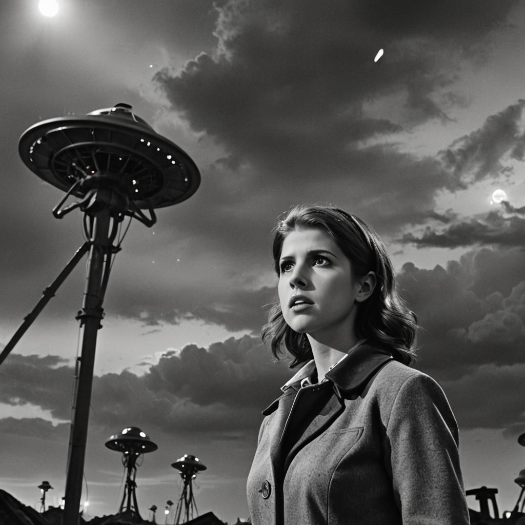 Anna Kendrick in Film Noir with Martian Tripods