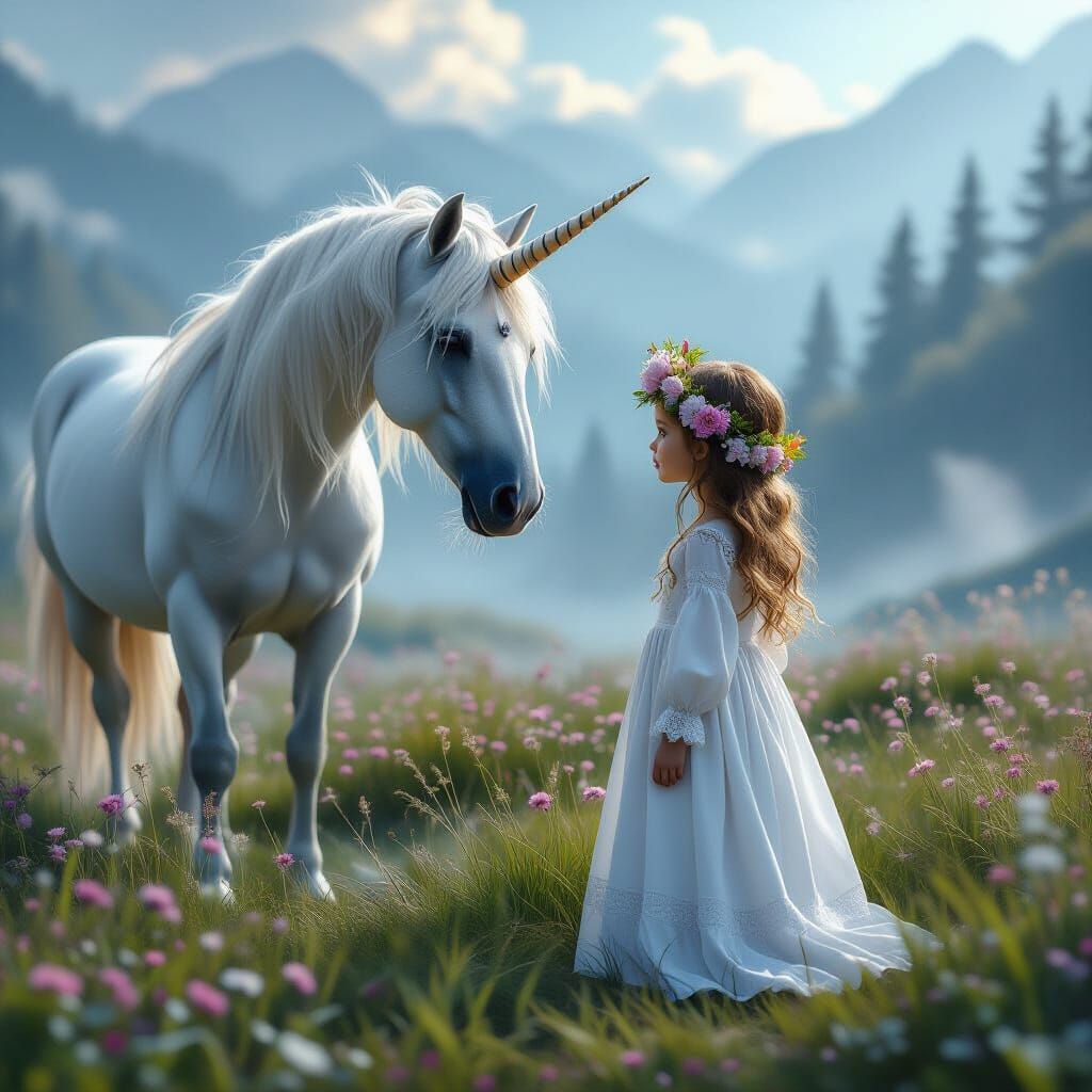 Girl Meets Unicorn: Dramatic Lighting and Vibrant Colors