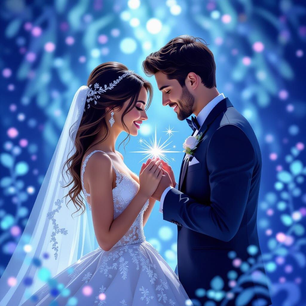 Man Proposes to Woman in Diamond Dress