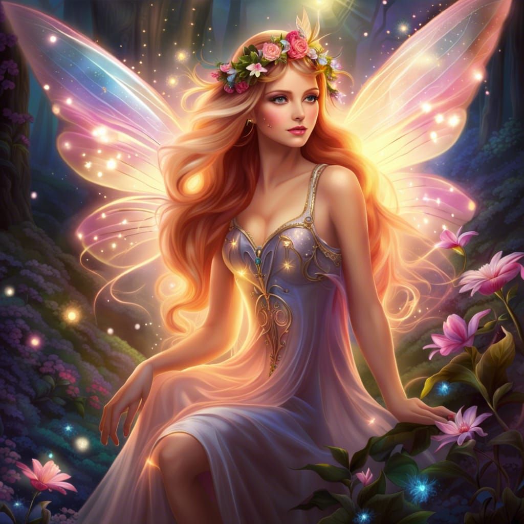 Alluring Fairy with Dreamlike Glow