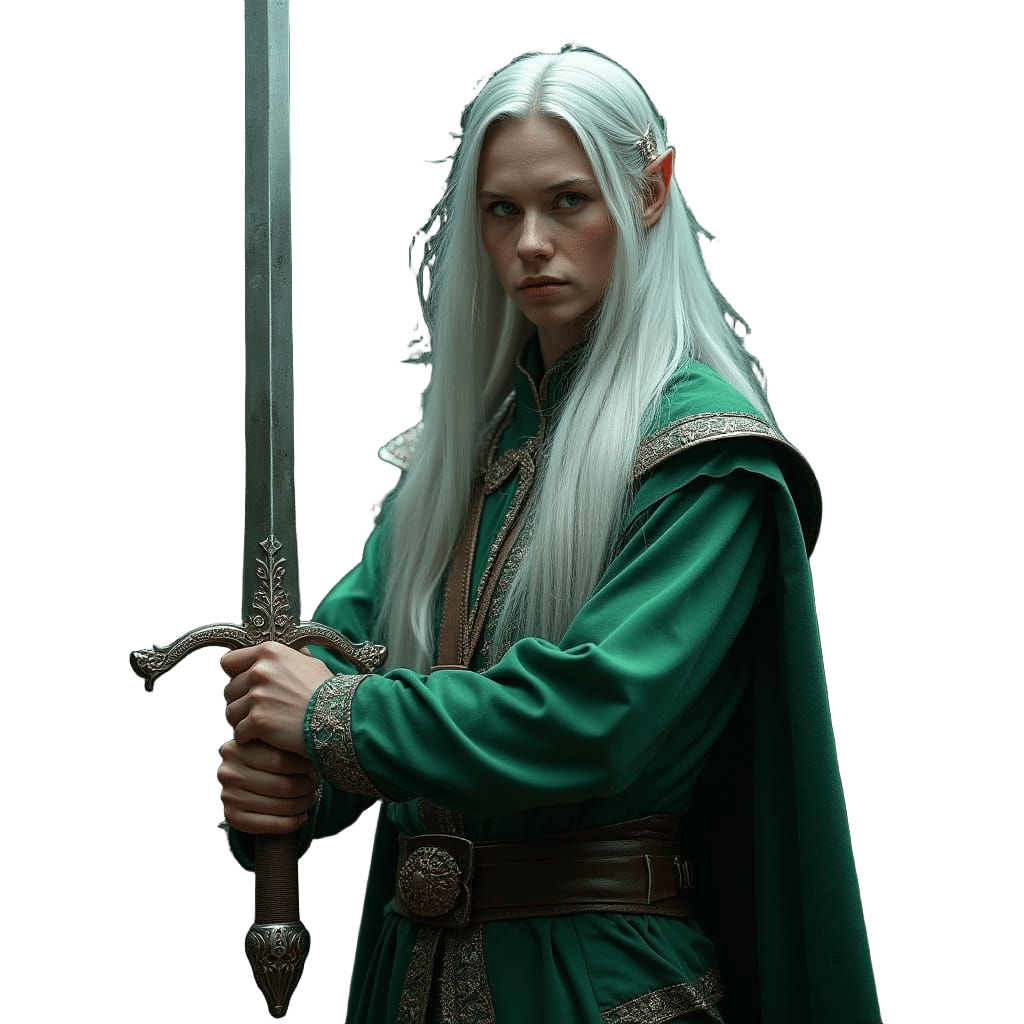 Elegant High Elf in Cinematic Splendor