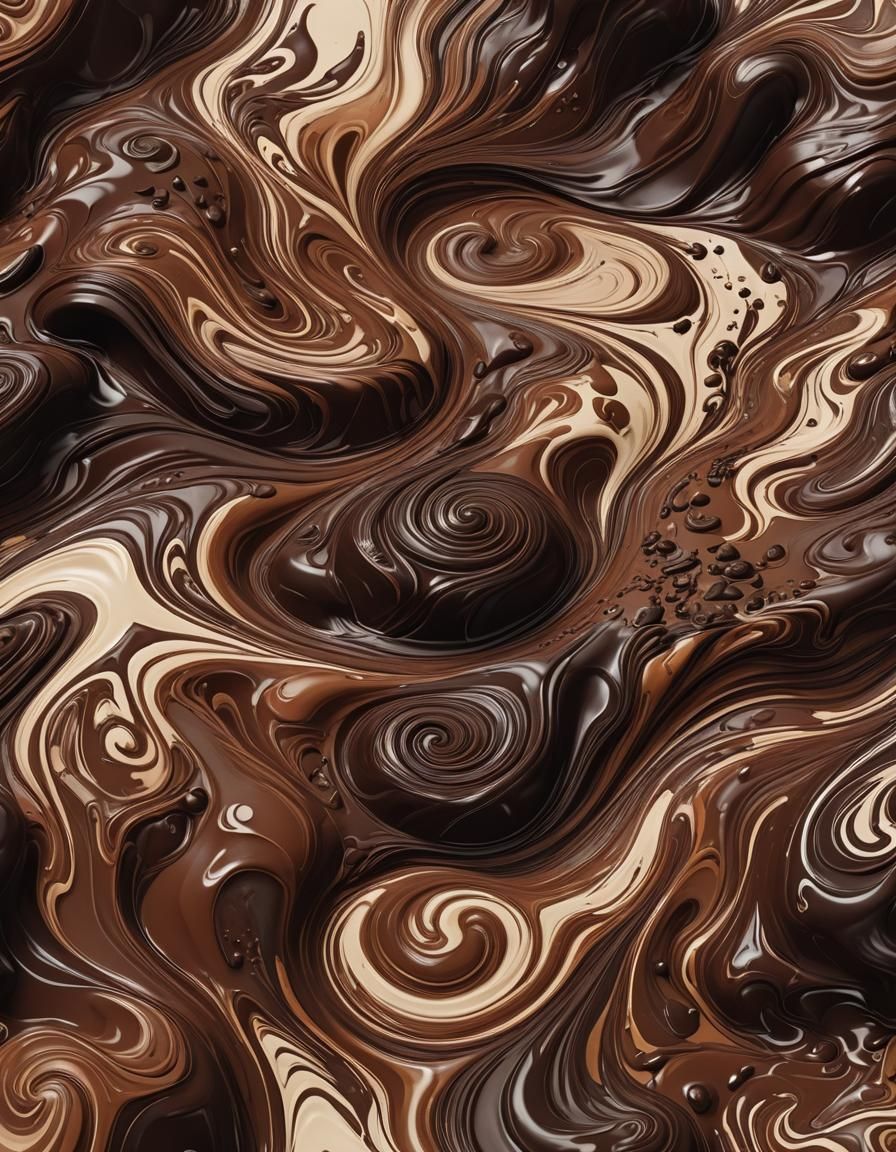 Fantastical Chocolate Landscape in Hyperrealistic Detail