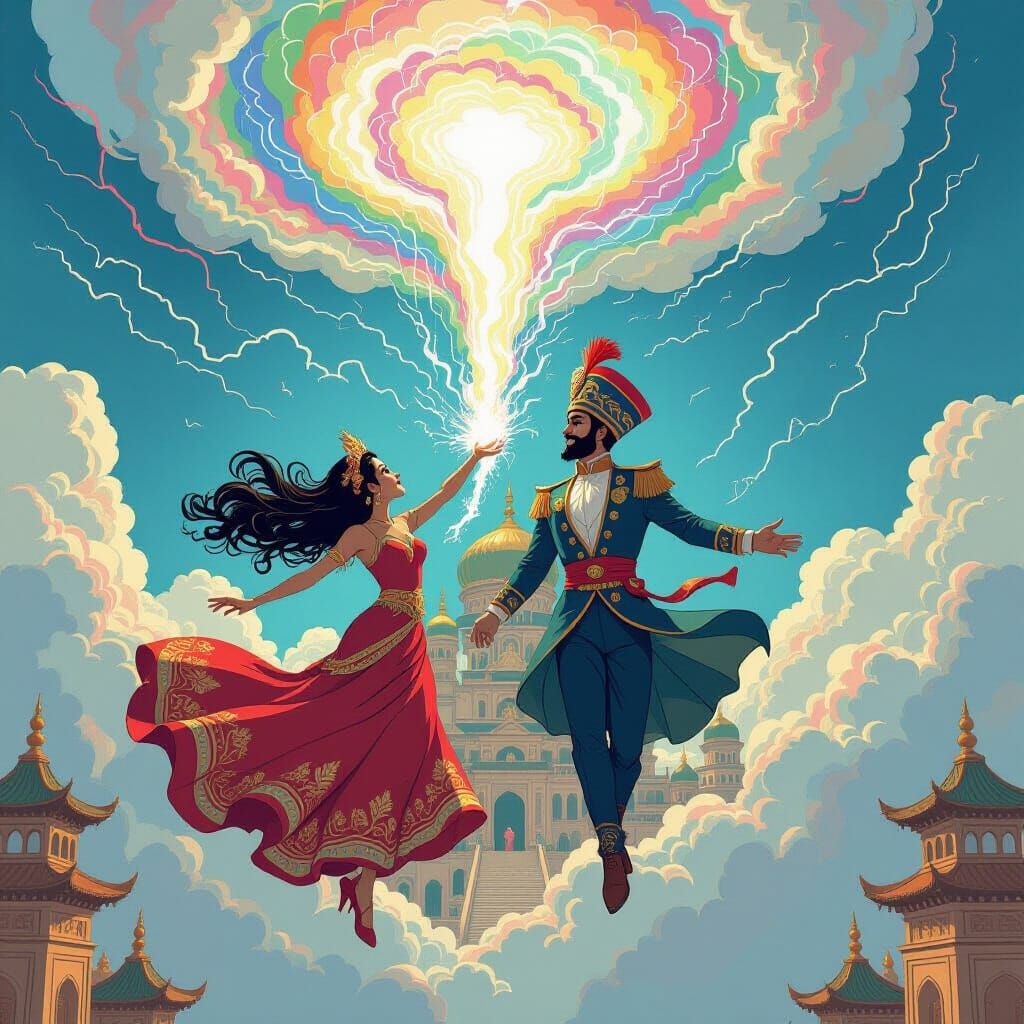 Parisa's Thunderclouds Shock the Vizier, Whimsical Art
