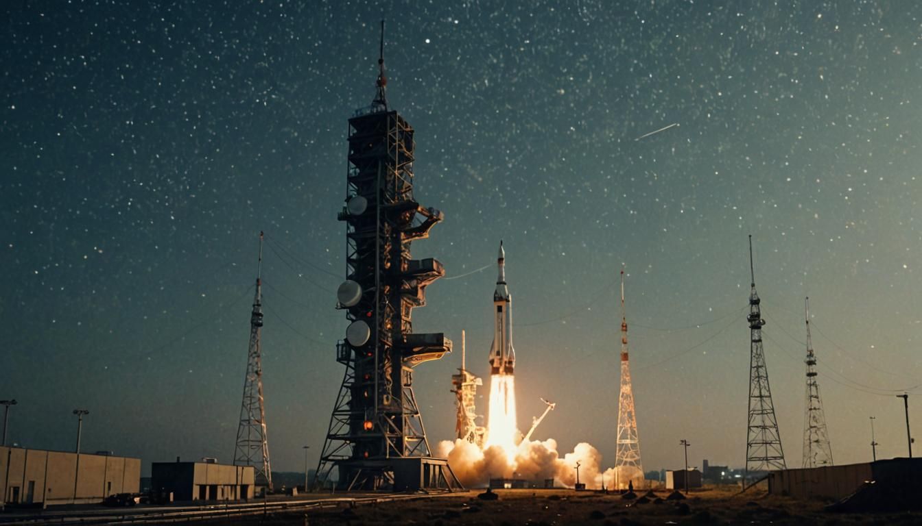 Sputnik Launch: Cinematic Rocket Liftoff in Industrial Lands...