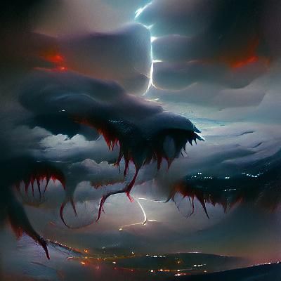 Sinister Thunderstorm Art Illustration